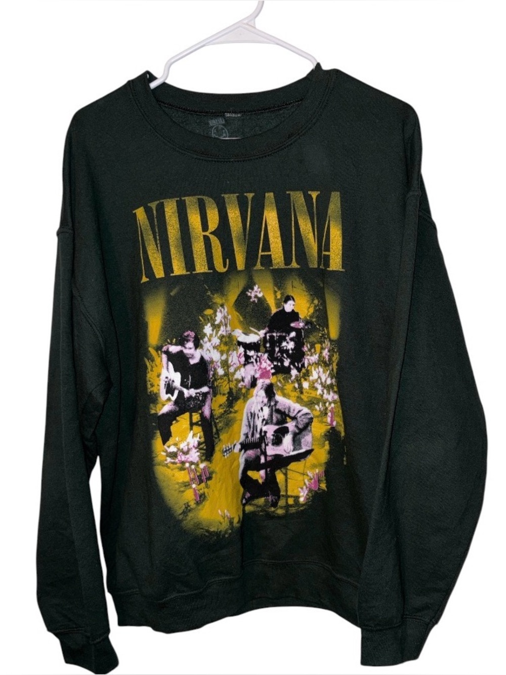 Nirvana “Unplugged in New York" Crewneck Sweatshirt Size Large Kurt Cobain 90s